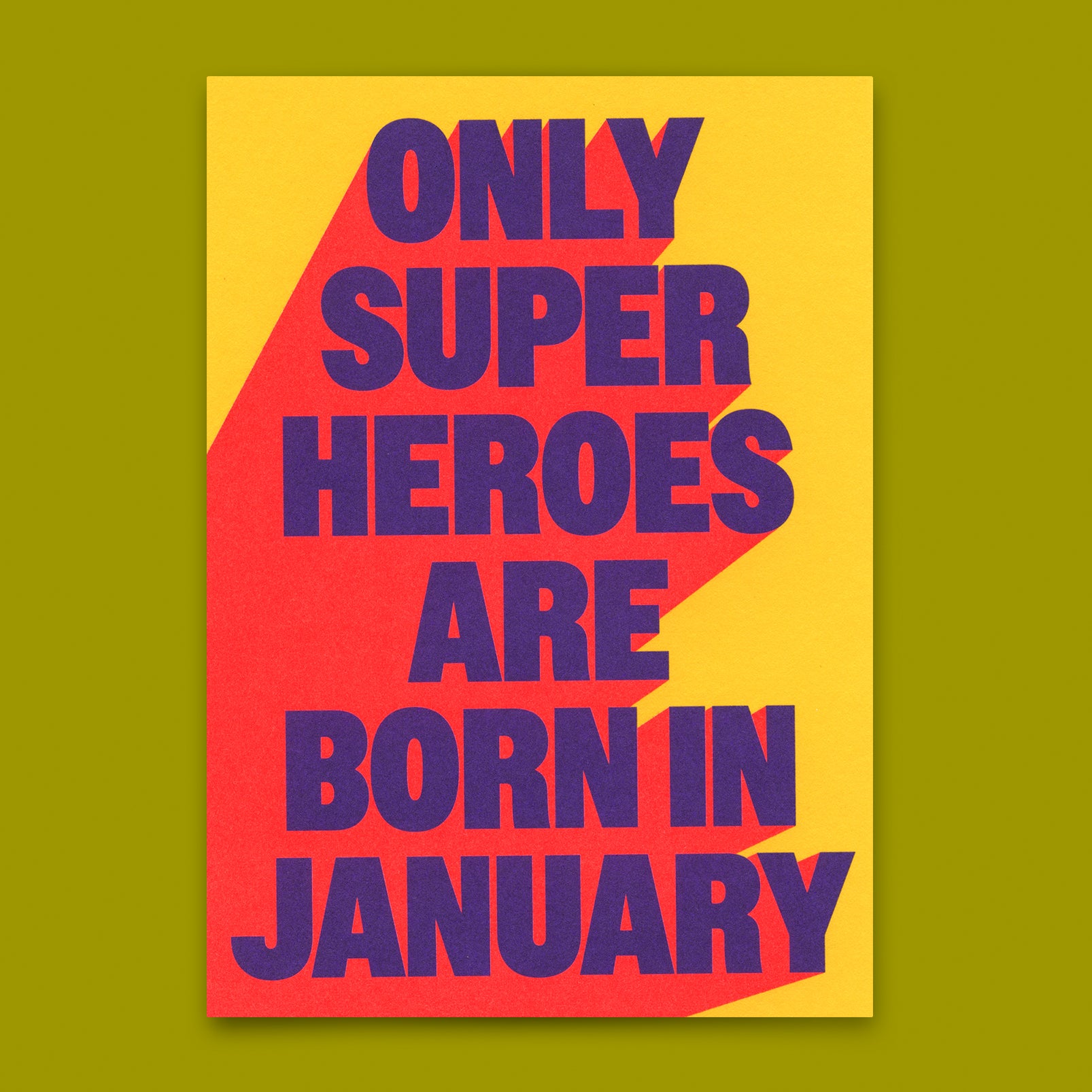 Postkarte "Superheroes January" | Coole Karte zum Geburtstag