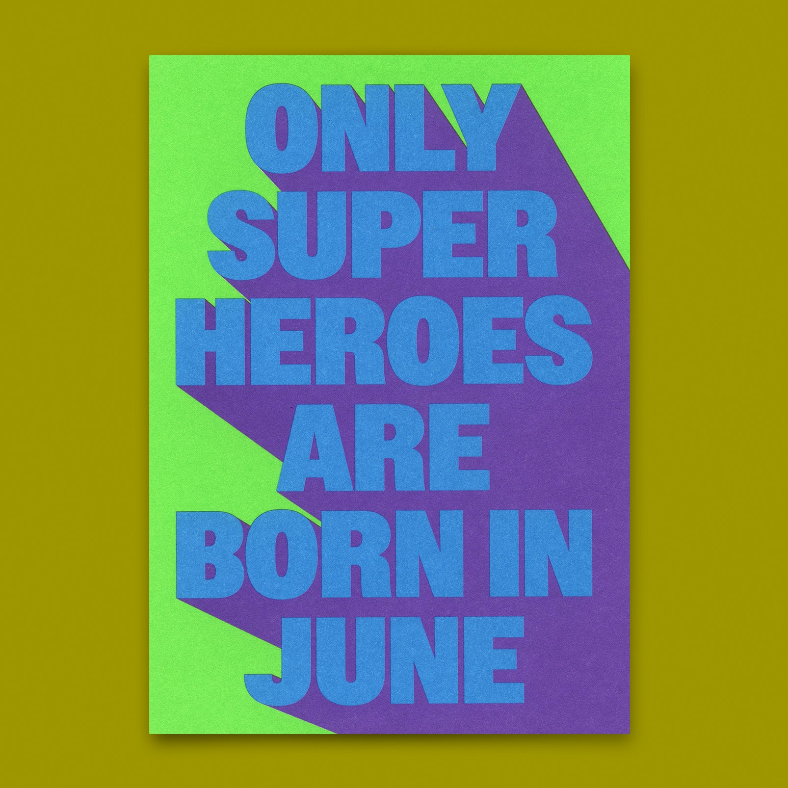 Postkarte "Superheroes June" | Coole Karte zum Geburtstag