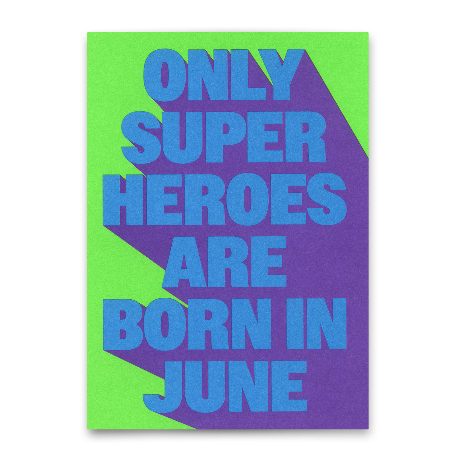 Postkarte "Superheroes June" | Coole Karte zum Geburtstag
