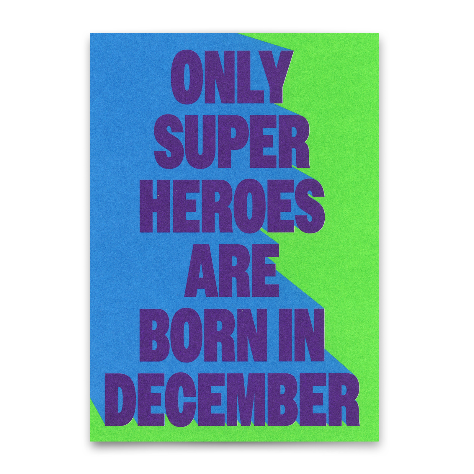 Postkarte "Superheroes December" | Coole Karte zum Geburtstag
