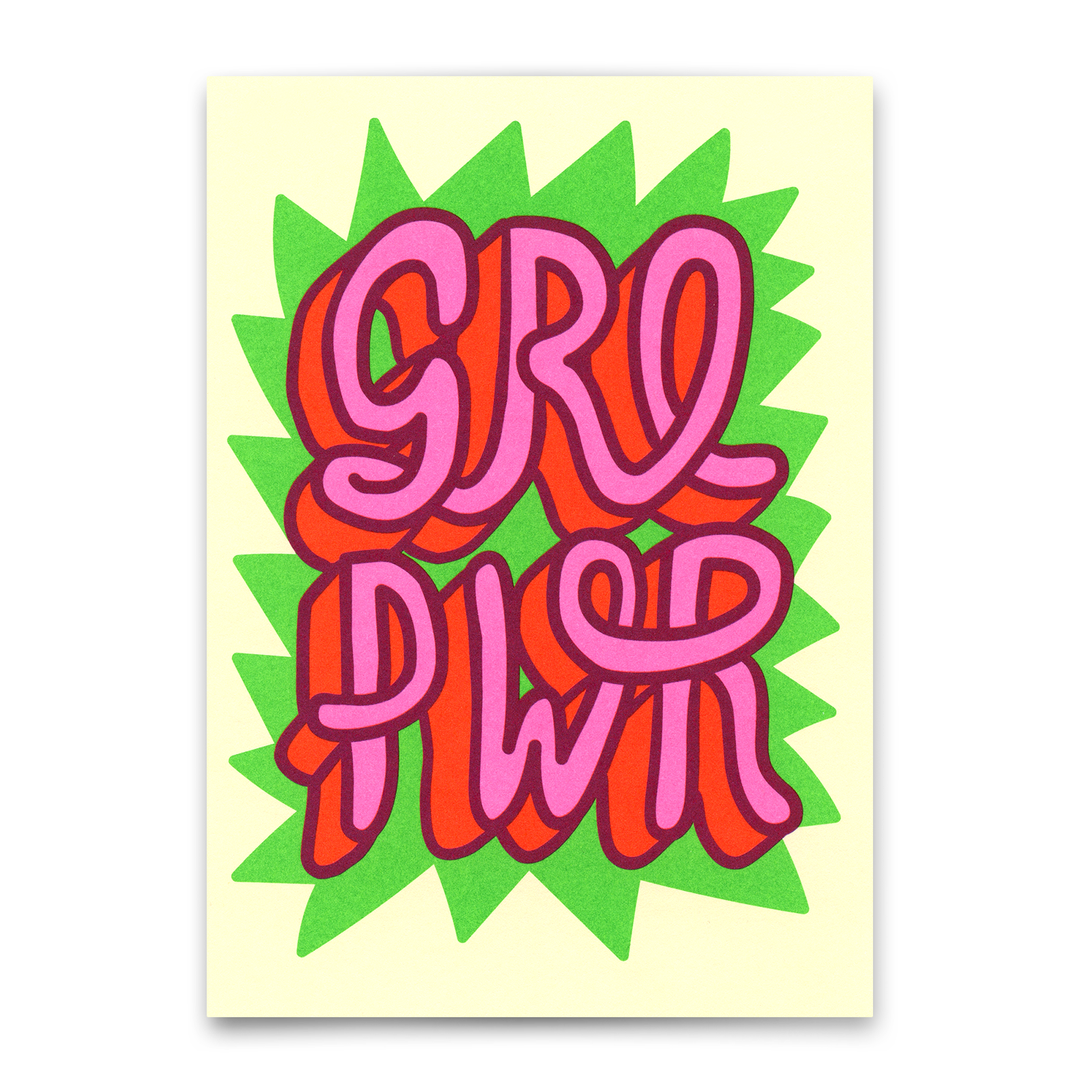 Postkarte "GRLPWR" | Coole Karte für jeden Anlass