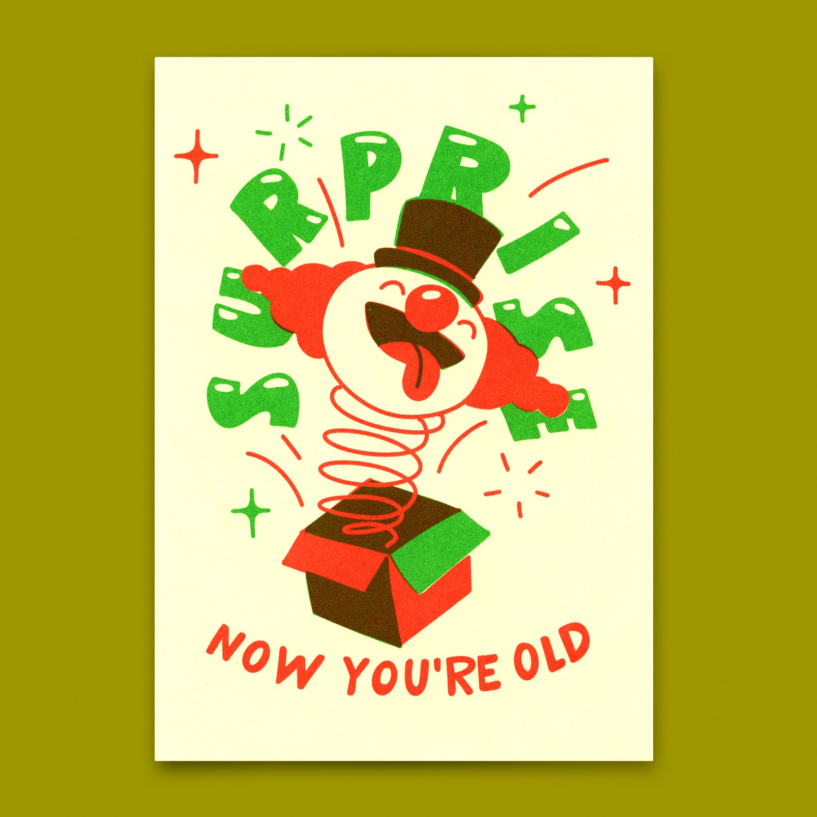 Postkarte "Surprise old" | Lustige Karte zum Geburtstag