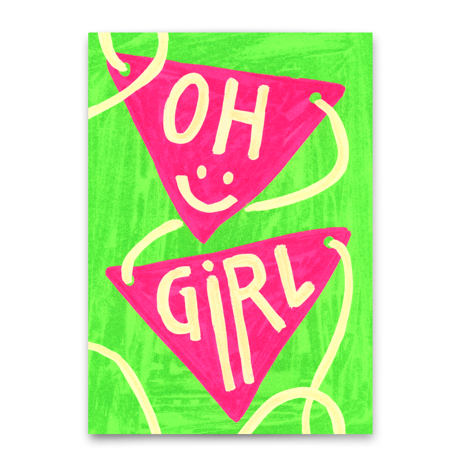 Postkarte "Oh Girl" | Coole Karte für jeden Anlass