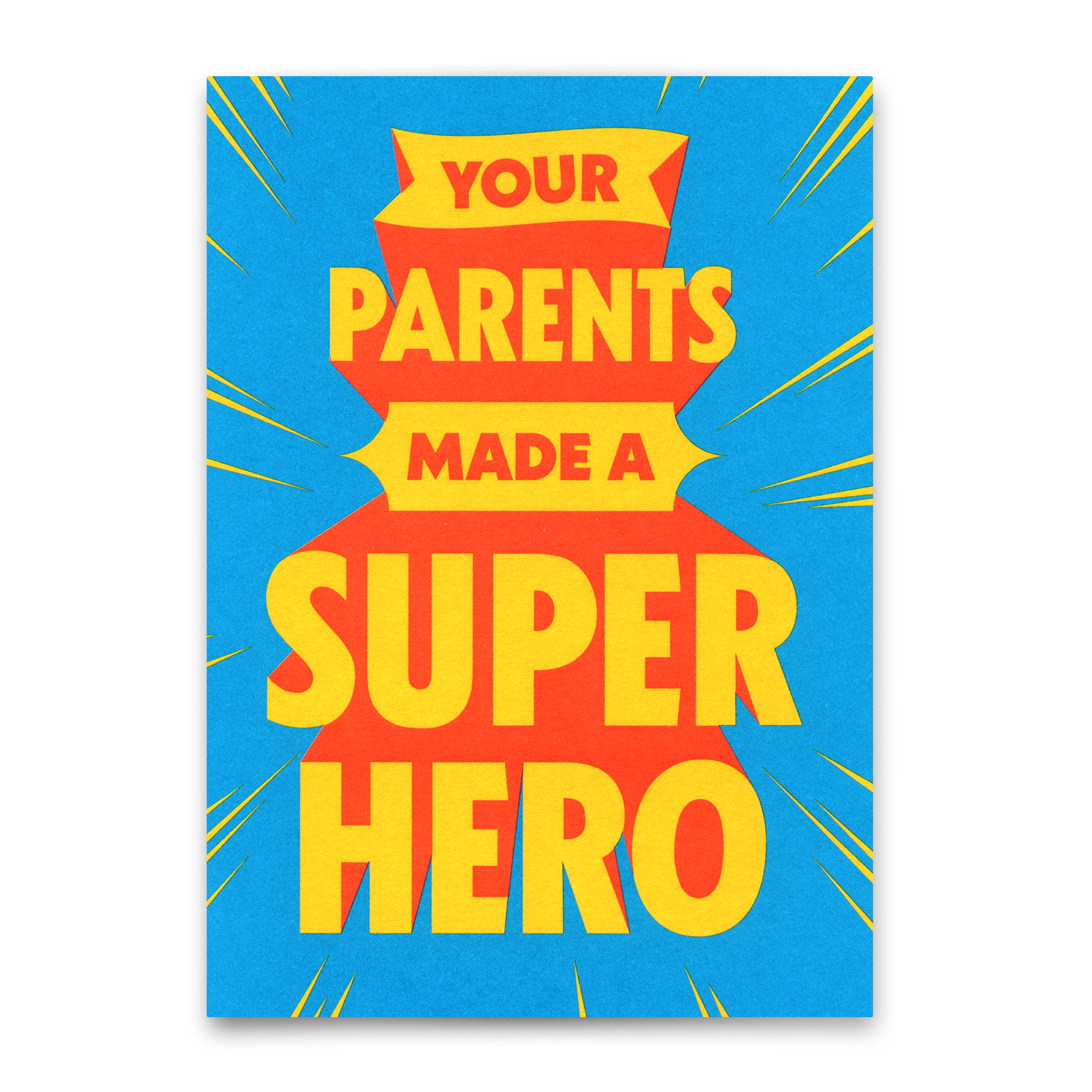 Postkarte "Made a Superhero" | Besondere Karte zum Geburtstag