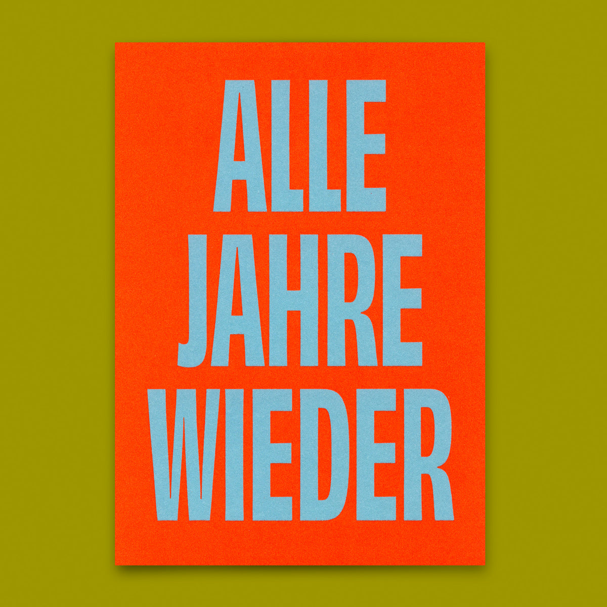 Postkarte "Alle Jahre wieder" | Coole Postkarte zu Weihnachten