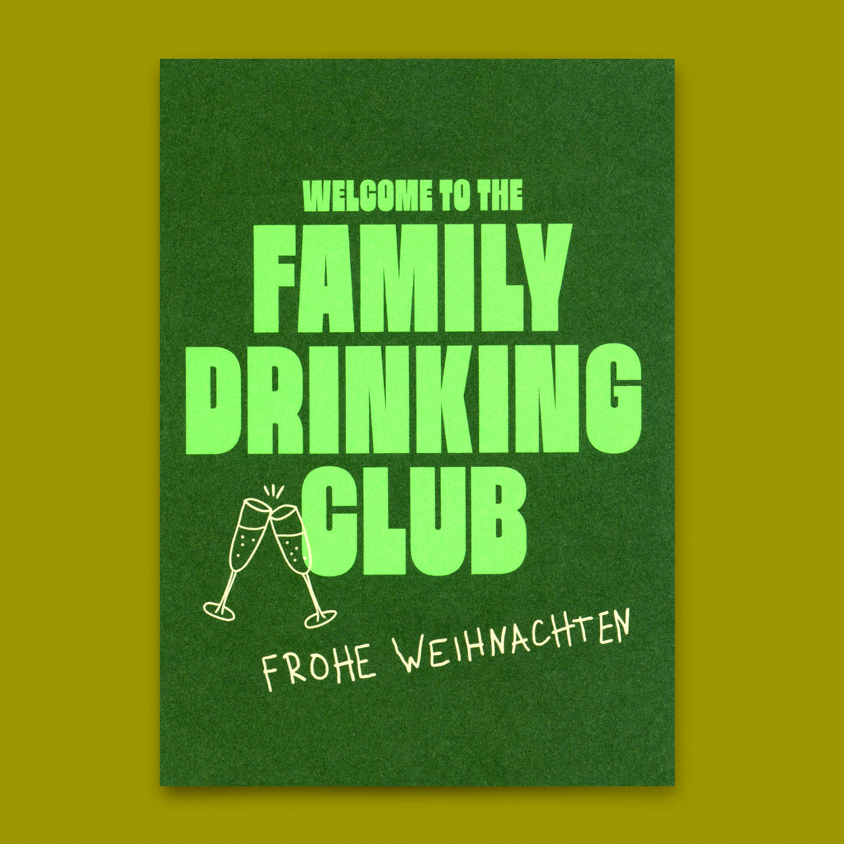 Postkarte "Family Drinking Club" | Lustige Postkarte zu Weihnachten
