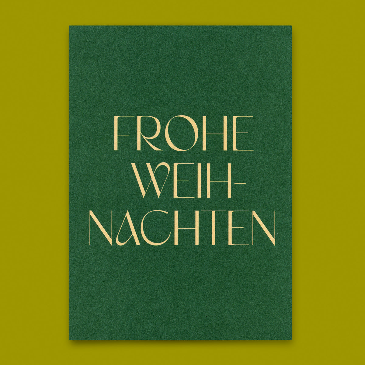 Postkarte "Frohe Weihnachten Grün" | Schöne Postkarte zu Weihnachten