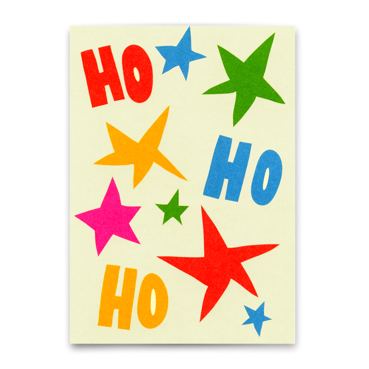 Postkarte "Hohoho Stars" | Coole Postkarte zu Weihnachten