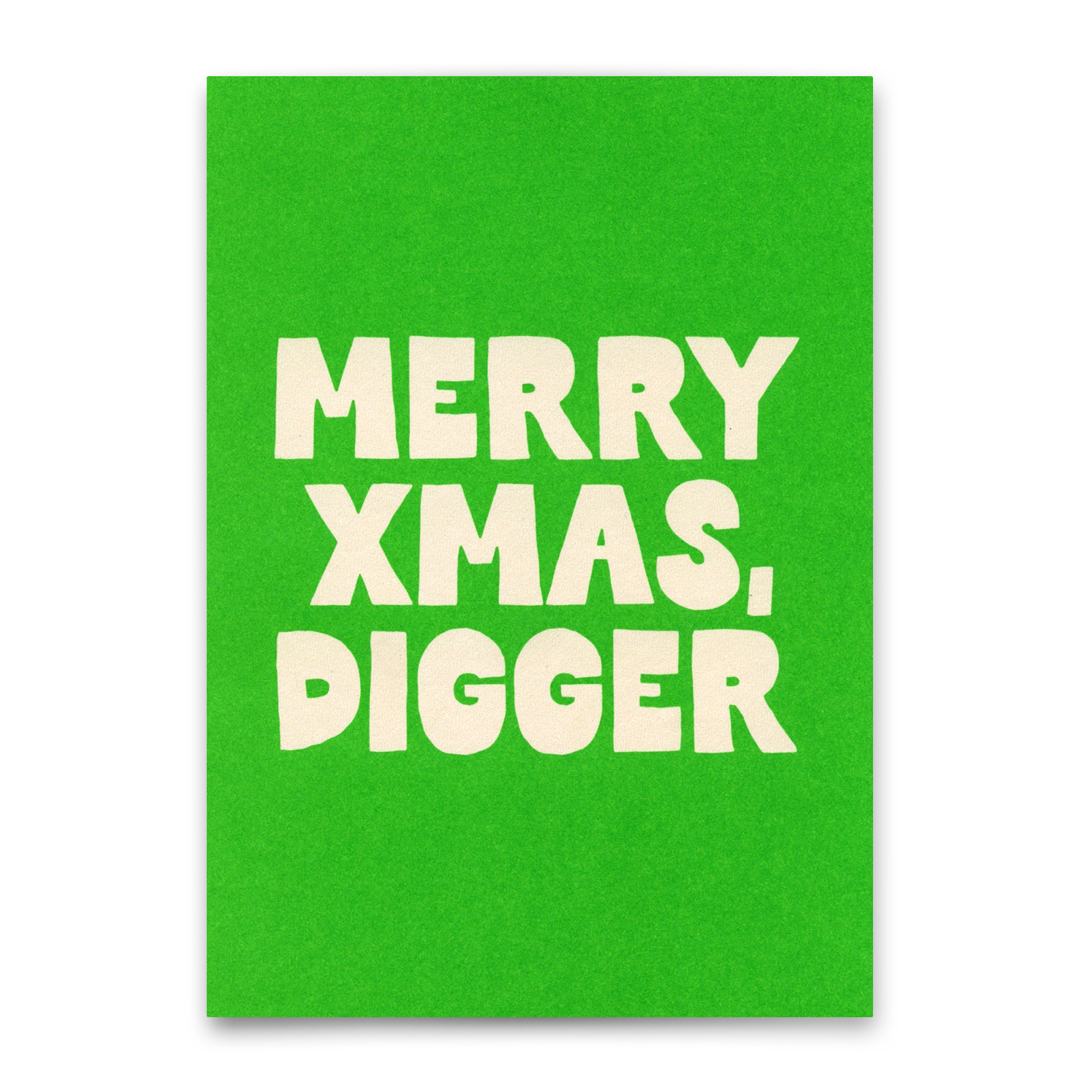 Postkarte "Merry Xmas Digger" | Lustige Postkarte zu Weihnachten