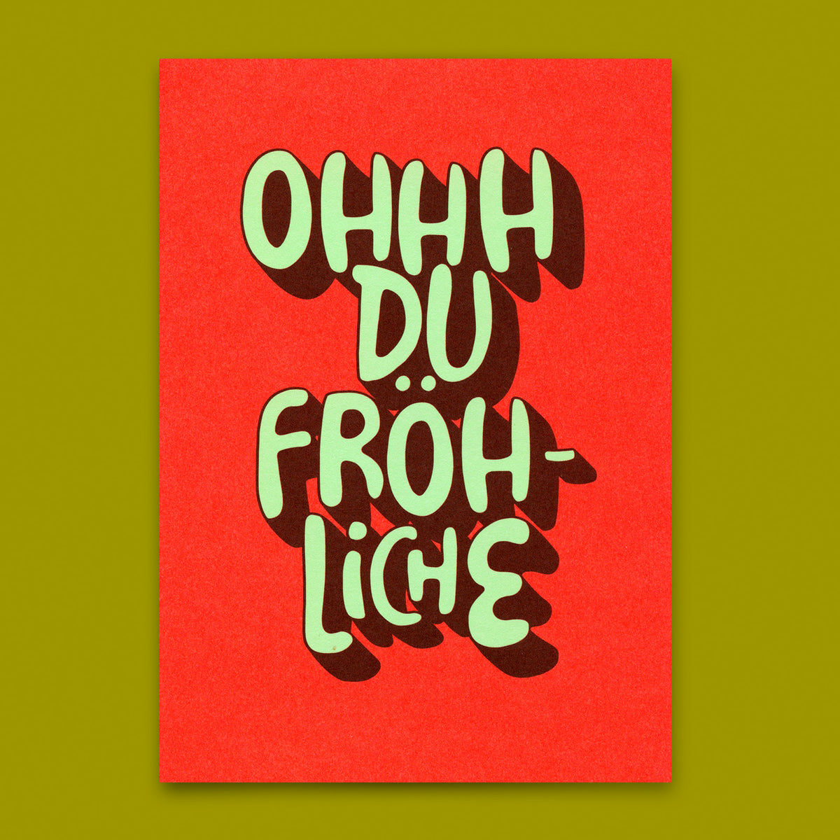 Postkarte "OhduFröhliche" | Schöne Postkarte zu Weihnachten