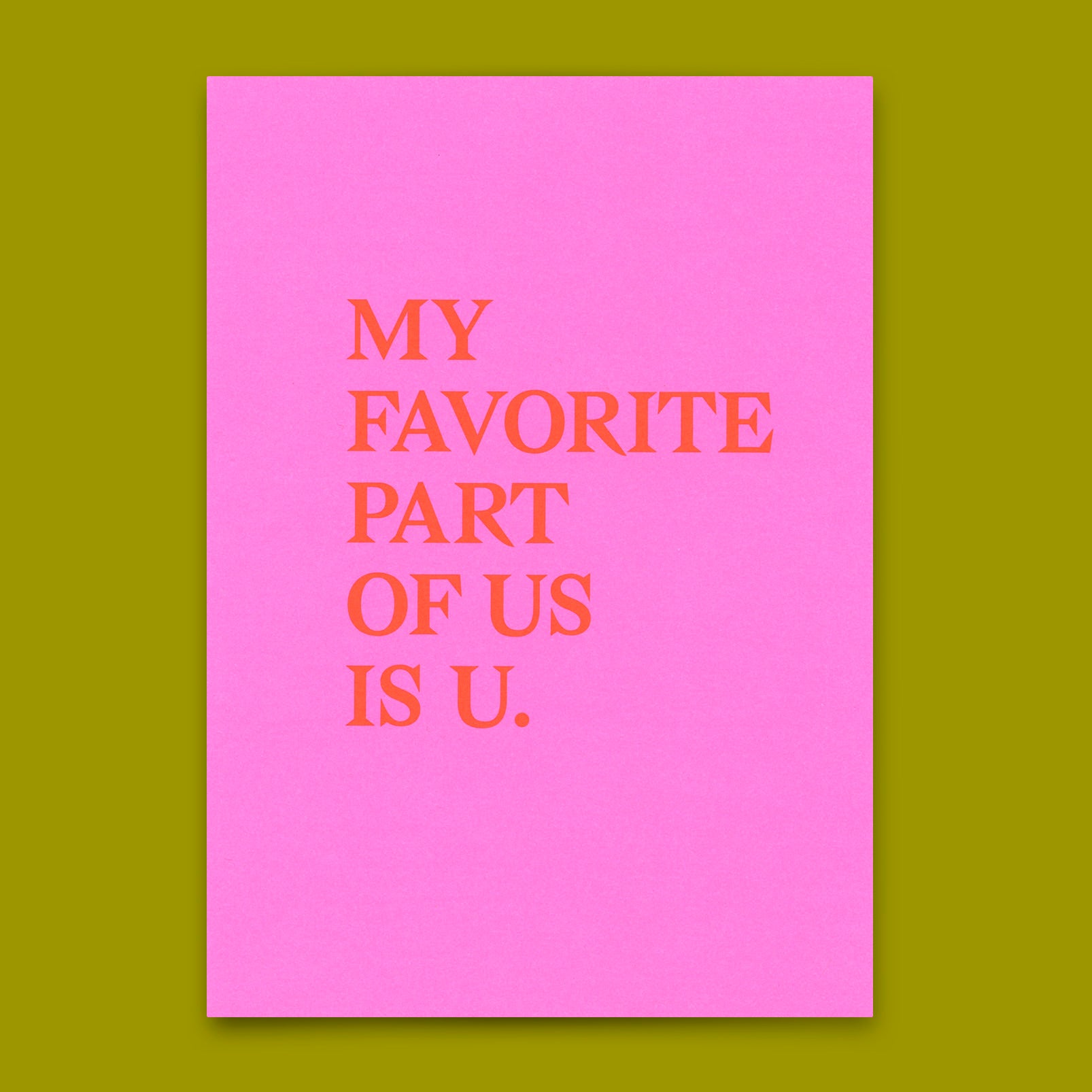 Postkarte "My favorite part" | Schöne Karte mit Spruch für Verliebte