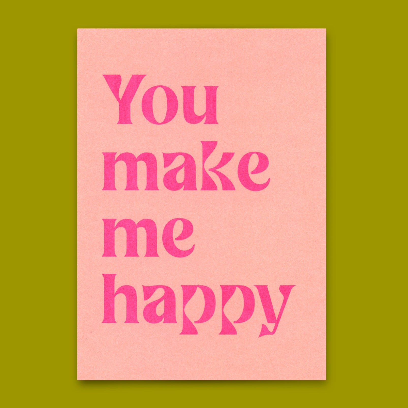 Postkarte "You make me happy" | Besondere Karte für Verliebte
