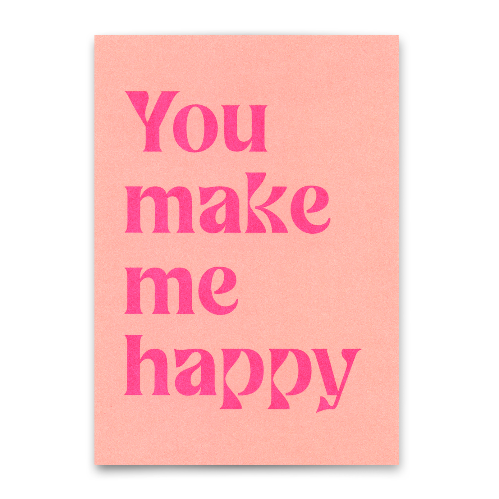 Postkarte "You make me happy" | Besondere Karte für Verliebte