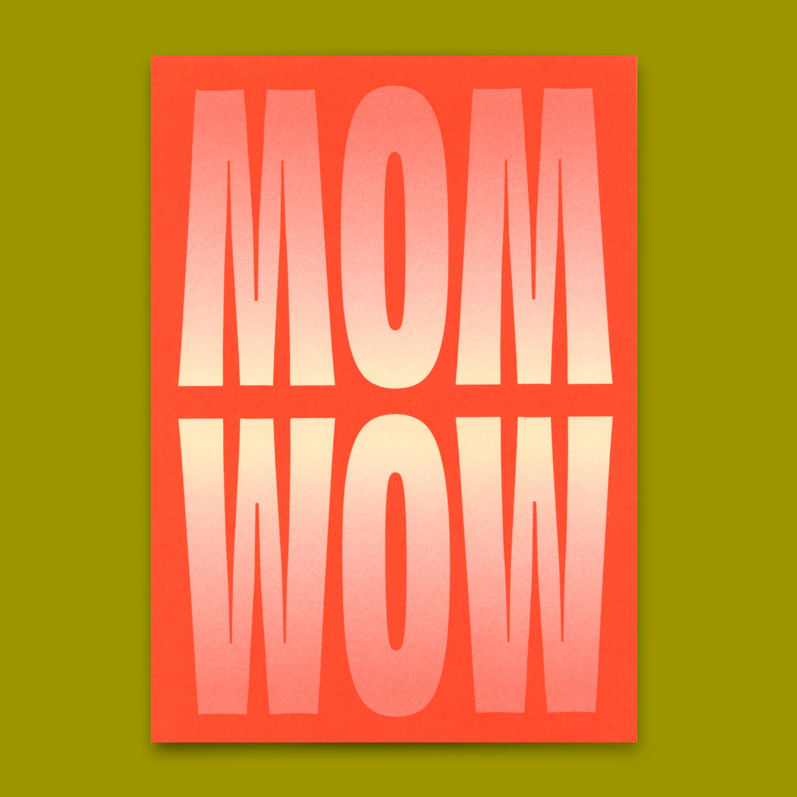 Postkarte "Mom Wow" | Coole Karte zum Muttertag