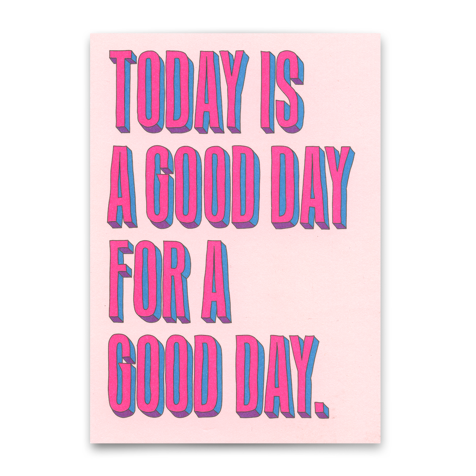 Postkarte "Good day Typo" | Besondere Karte mit Spruch