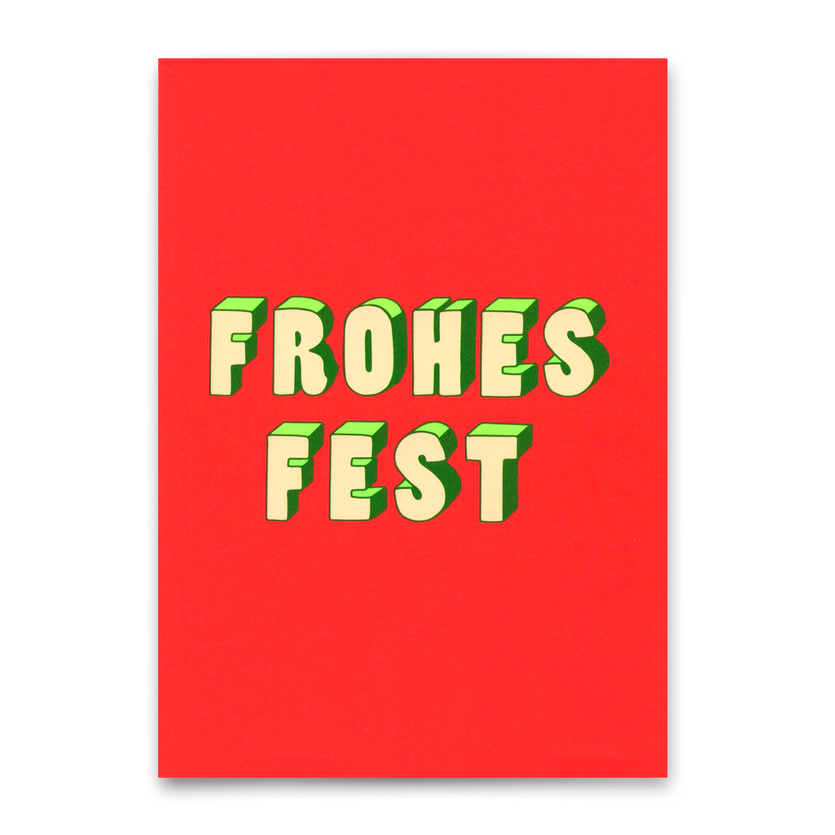 Postkarte "Frohes Fest 3D" | Coole Karte zu Weihnachten
