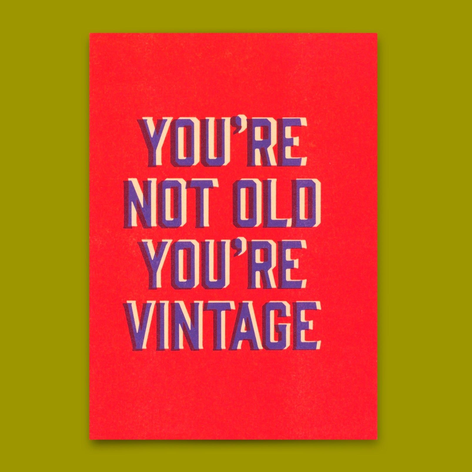 Postkarte "You`re vintage" | Lustige Karte zum Geburtstag